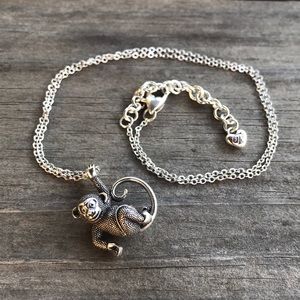 Brighton Monkeying Around Necklace Silver
